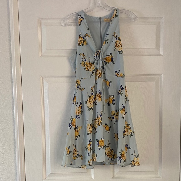 Black Swan Floral Mini Dress - Picture 1 of 6